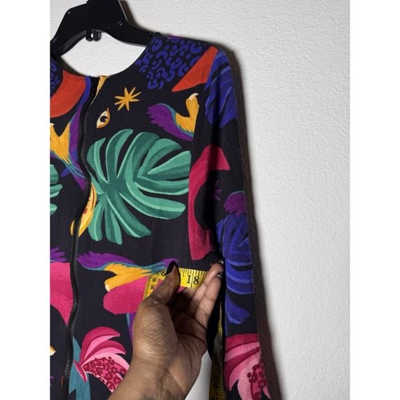 FARM RIO Mystic Jungle Midi Knit Dress Size L Artsy Bohemian - Picture 11 of 12